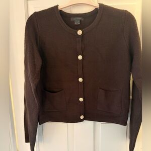 French Connection Chocolate Brown Cardigan Sweater